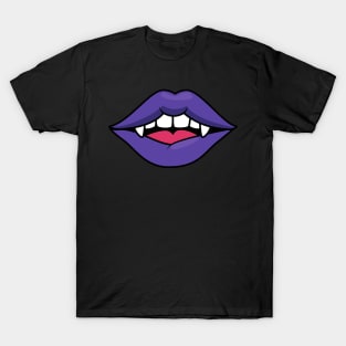 Black and Purple Vampire Fangs T-Shirt